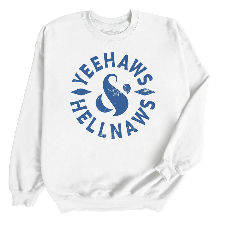 Yeehaws and Hellnaws Graphic Sweatshirt - White