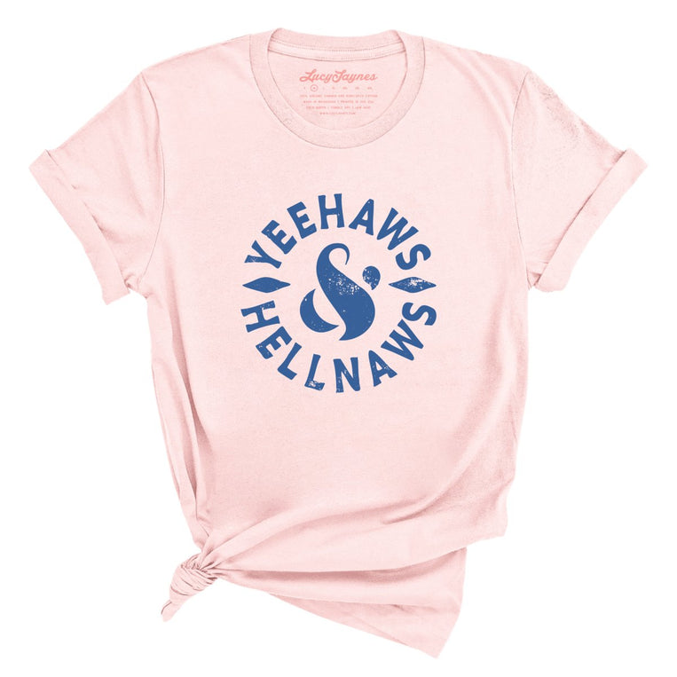 Yeehaws and Hellnaws Graphic Tee - Soft Pink